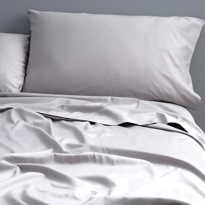 Natural Cotton 500 Thread Count Silver Sheet Set by Park Avenue King Single