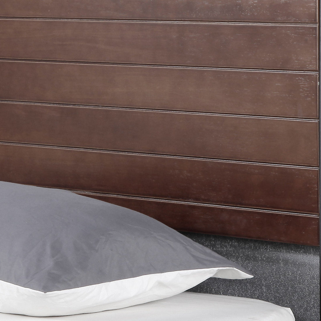 Single Size Decor Azure Bed Frame With Headboard Black Wood Steel Platform Bed - Black