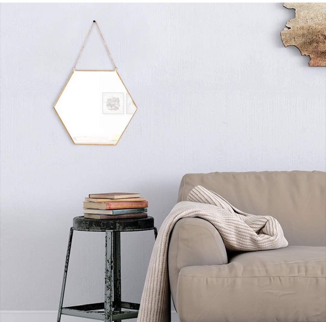 Hanging Wall Mirror Decor (Gold Color)