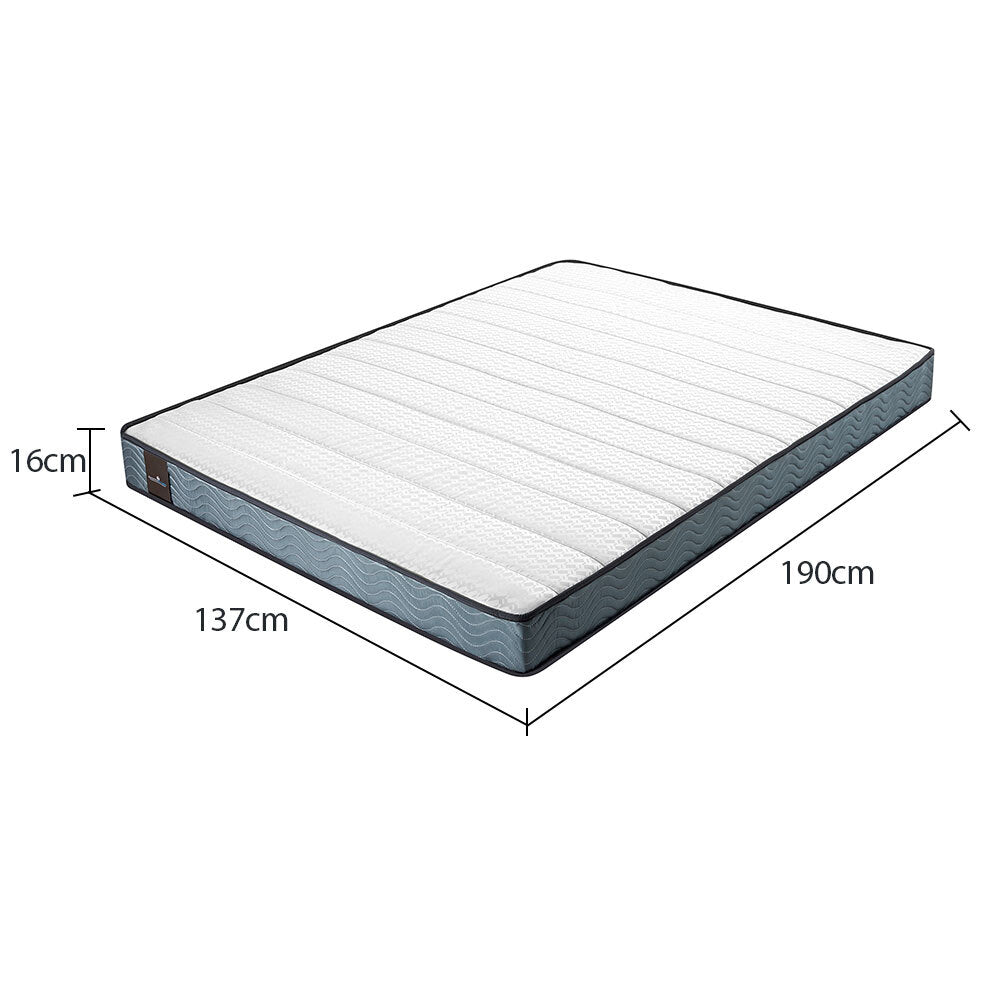 Double Bed Size Slumber Mattress Bonnell Spring Bedding Firm Foam Top 16CM