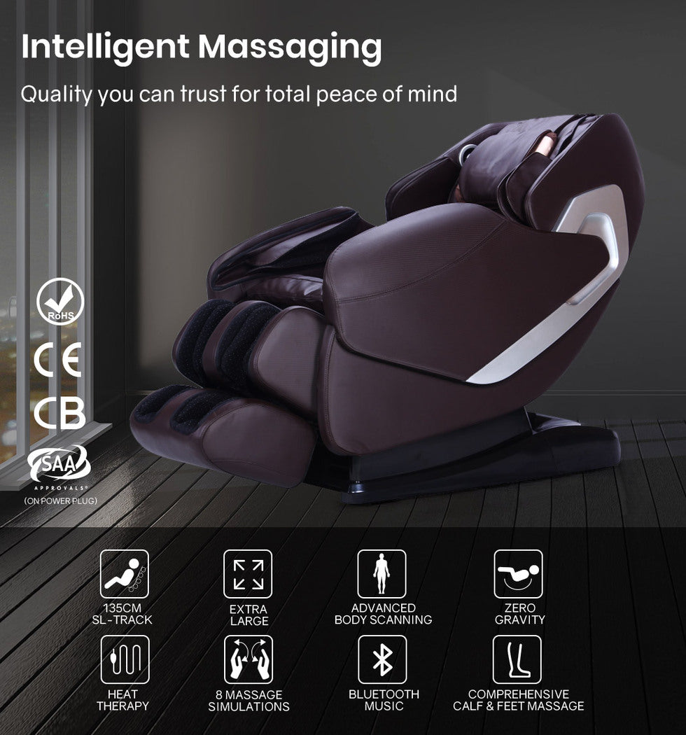 Electric Massage Chair Zero Gravity Heating Kneading Recliner Full Body Shiatsu Massager