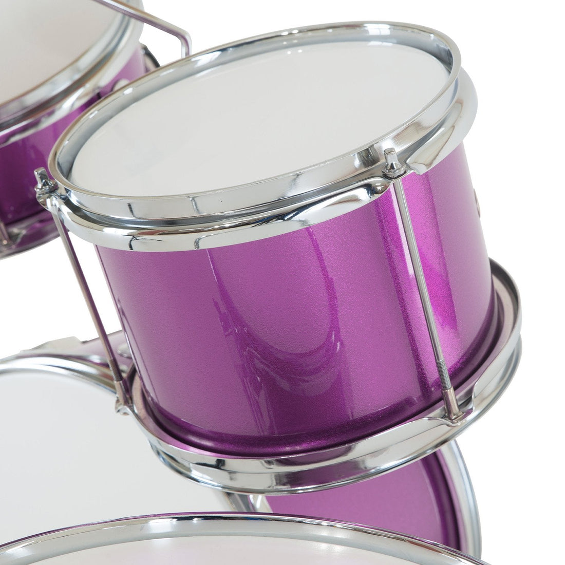 Childrens 4pc Drum Kit - Purple