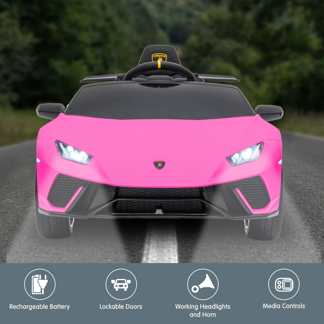 Kids Electric Ride On Car Remote Control by Kahuna - Pink