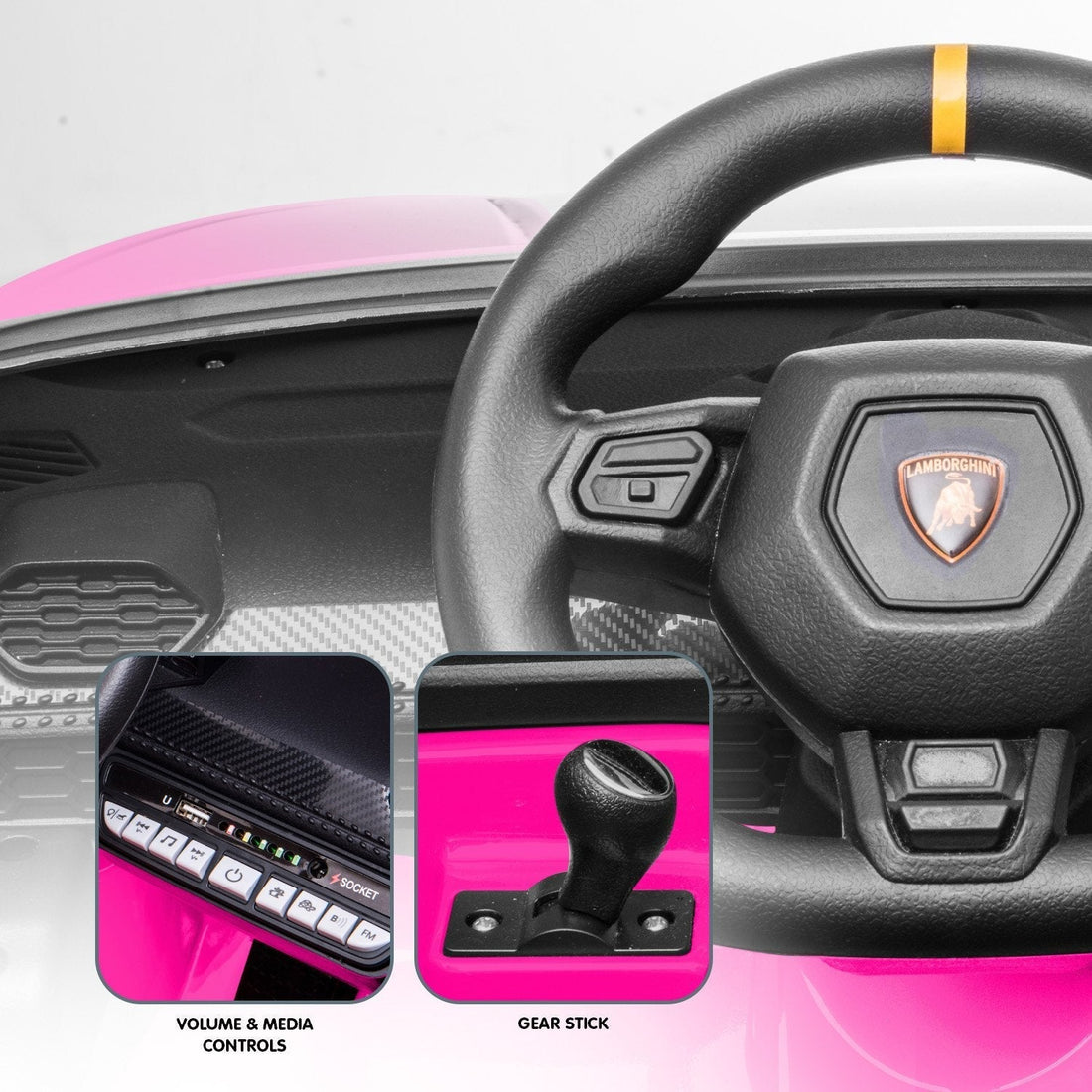 Kids Electric Ride On Car Remote Control by Kahuna - Pink