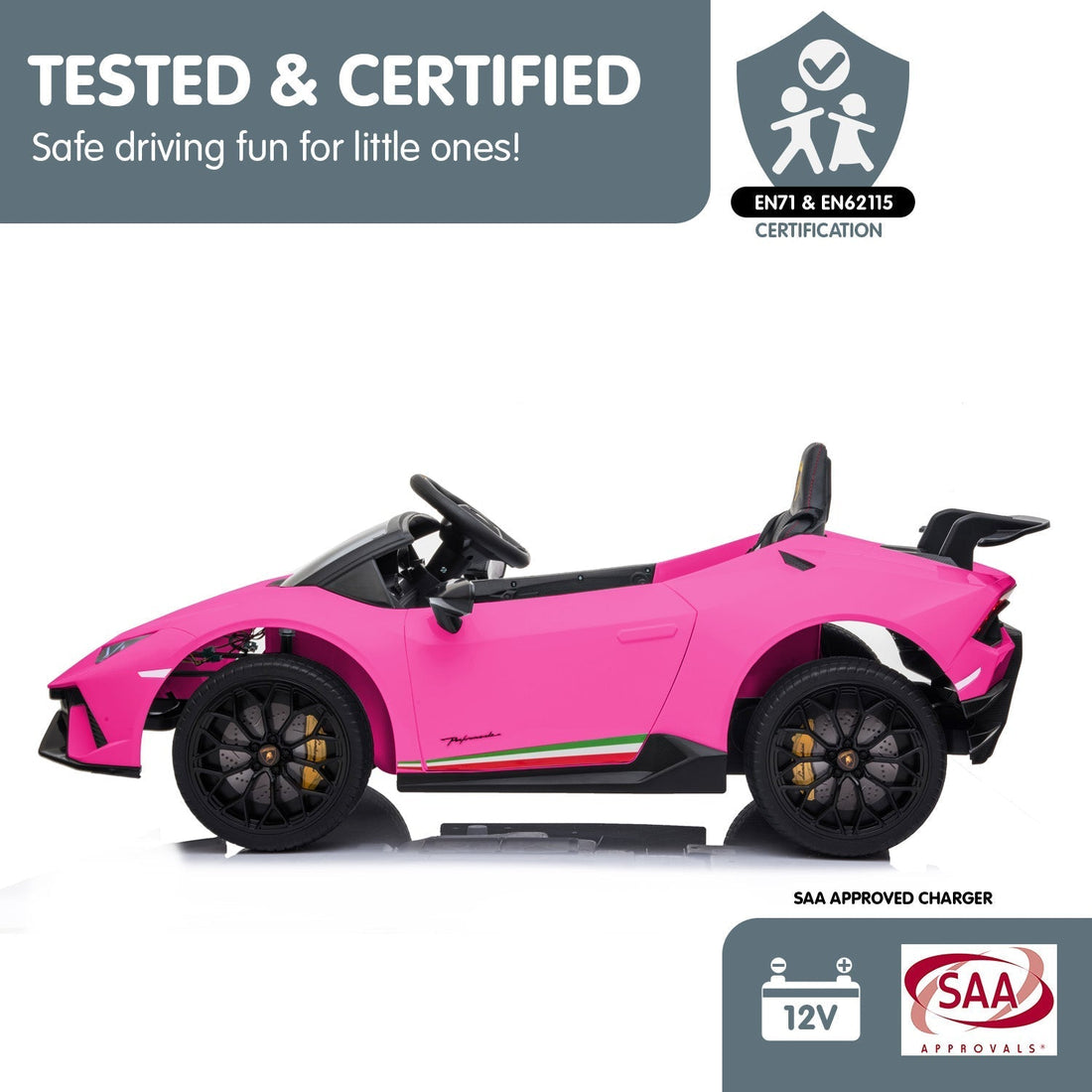 Kids Electric Ride On Car Remote Control by Kahuna - Pink
