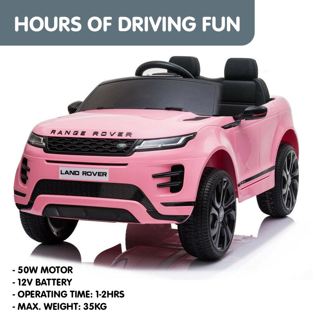 Licensed Kids Electric Ride On Car Remote Control - Pink