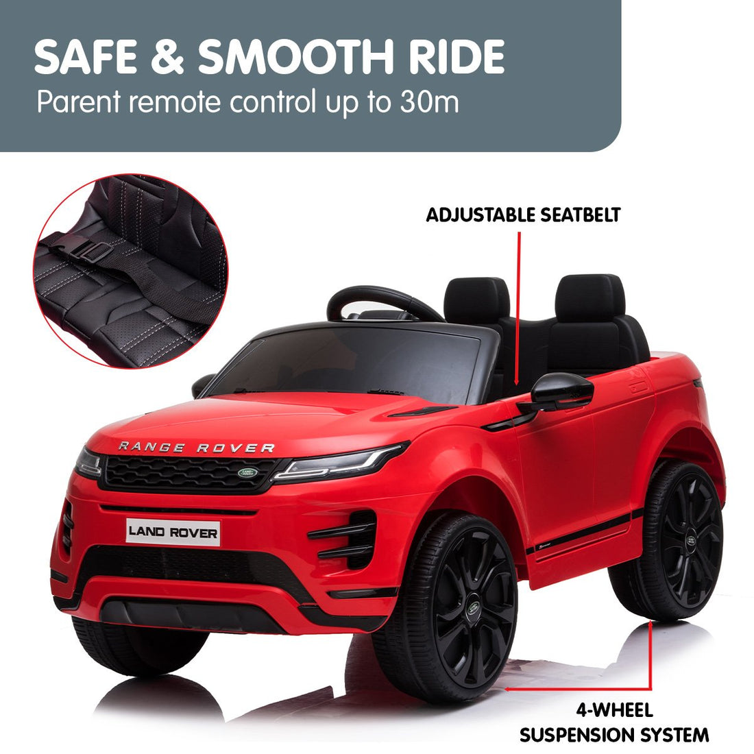 Licensed Kids Electric Ride On Car Remote Control - Red