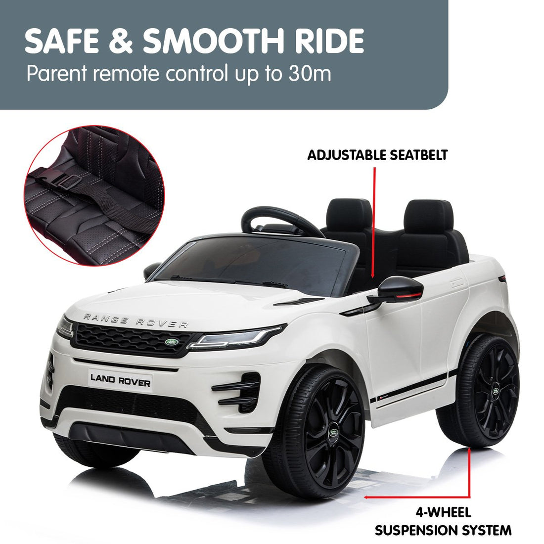 Licensed Kids Electric Ride On Car Remote Control - White