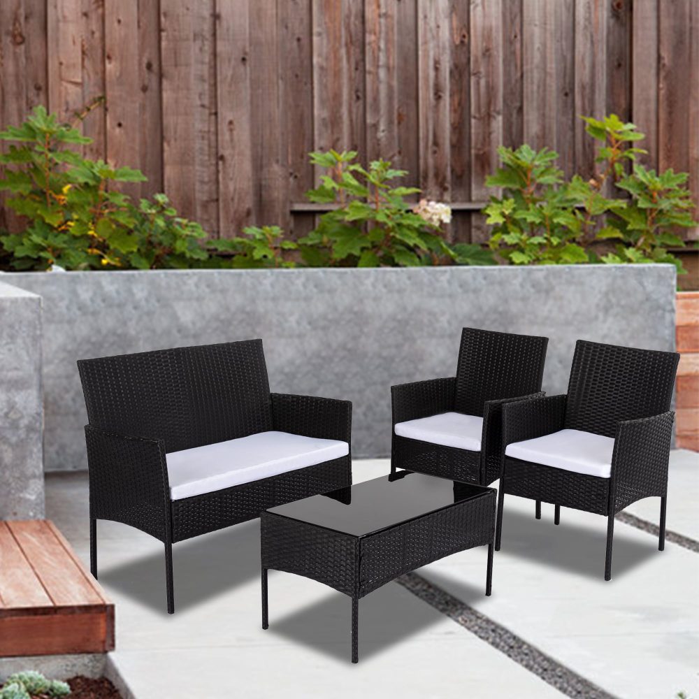 4-Seater Ville PE Wicker Outdoor Lounge Sofa Set