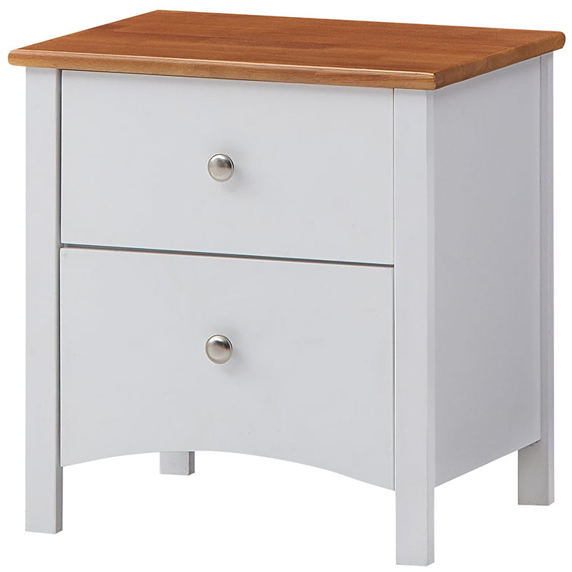 4pc Double Bed Suite Bedside Tallboy Bedroom Furniture Package - White