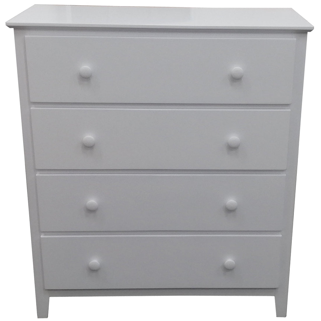 4pc Queen Bed Suite Bedside Tallboy Bedroom Set Furniture Package - WHT