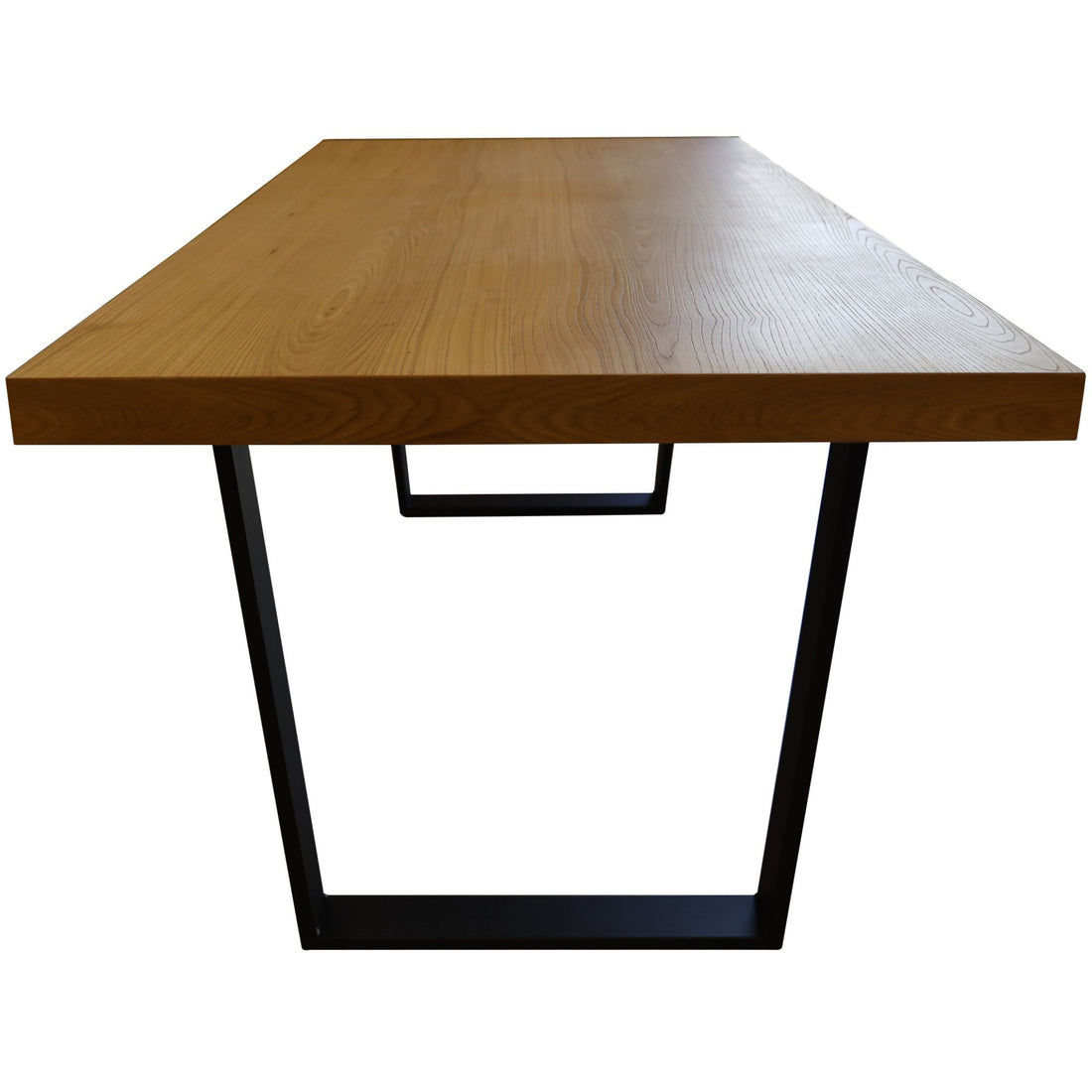 9pc 210cm Dining Table Set 8 Arched Back Chair Elm Timber Wood