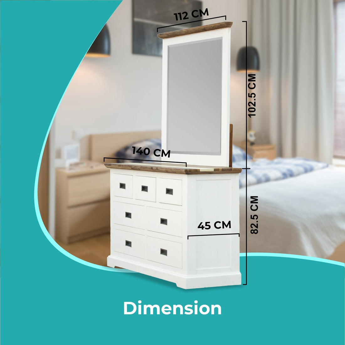 7 Chest of Drawers Tallboy Storage Cabinet - Multi Color