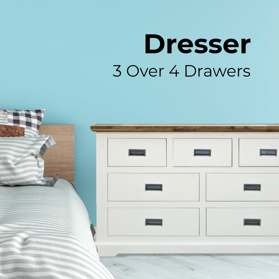 7 Chest of Drawers Solid Wood Storage Cabinet - Multi Color