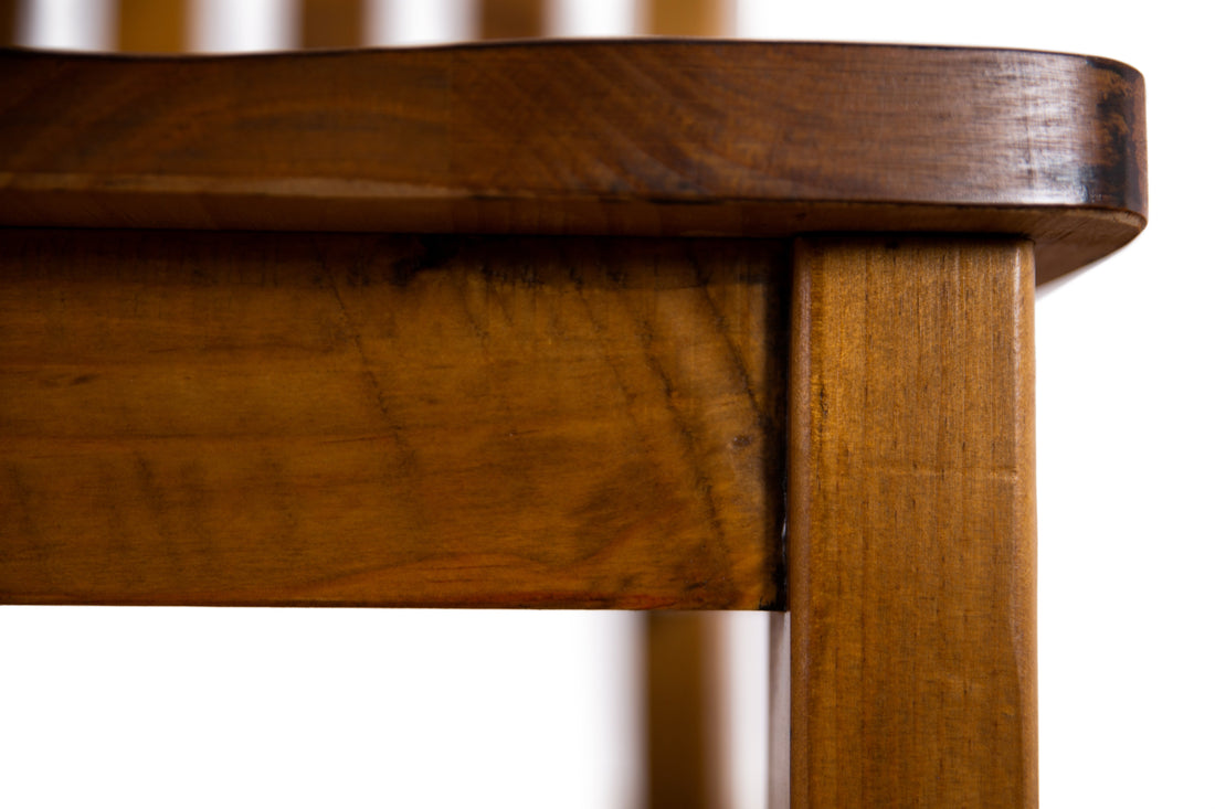 Set of 8 Solid Pine Timber Wood Seat - Rustic Oak