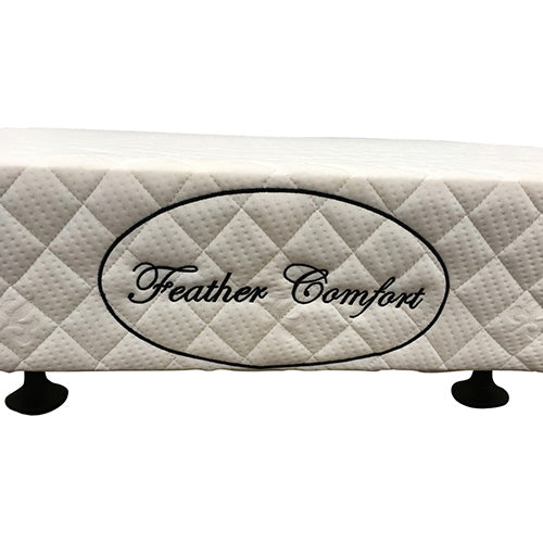 Queen Size Mattress Base Ensemble Solid Wooden Slat in Beige with Removable Cover