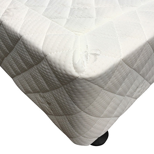 Queen Size Mattress Base Ensemble Solid Wooden Slat in Beige with Removable Cover