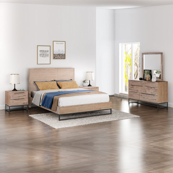 4 Pieces King Size Bedroom Suite made in Solid Wood