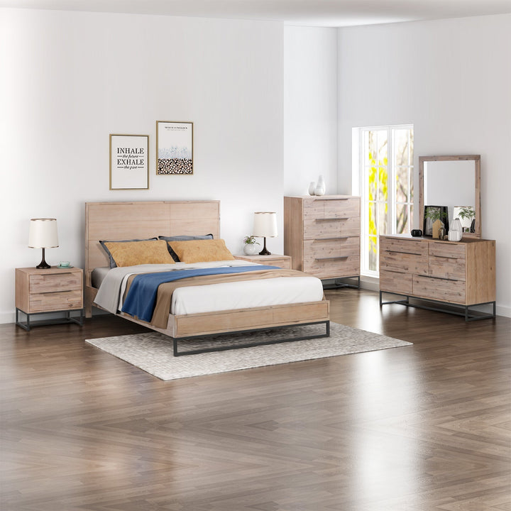 5 Pieces King Size Bedroom Suite made in Solid Wood