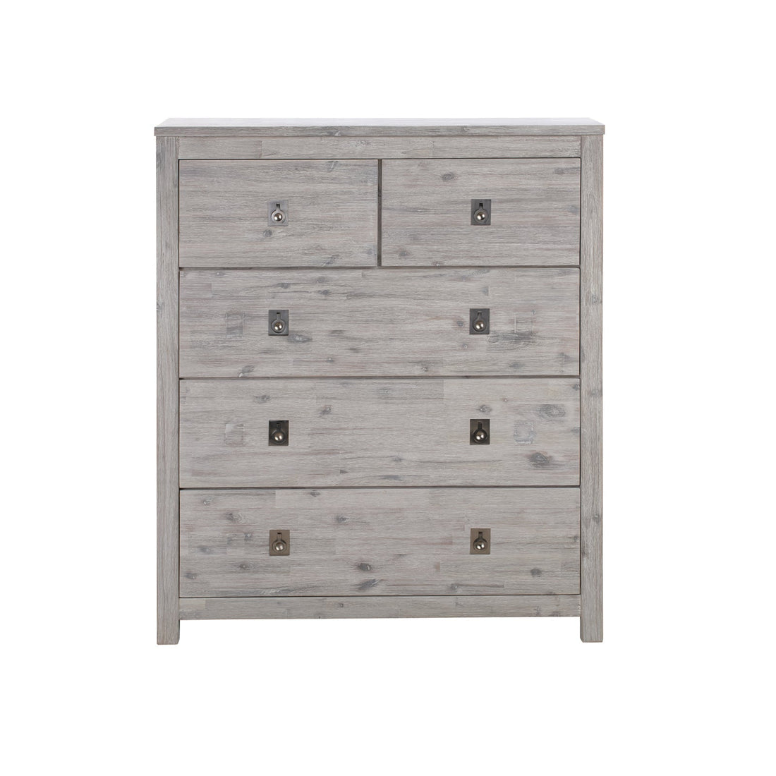5 Pieces Queen Size Bedroom Suite with Solid Acacia Wood
