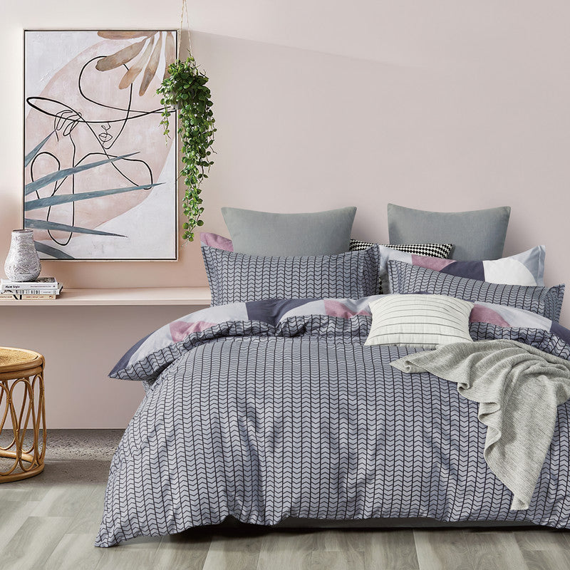 100% cotton reversible quilt cover set-king size