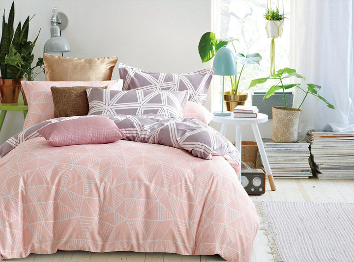 100% cotton reversible quilt cover set-king size