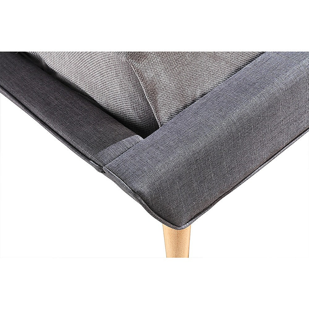King Linen Fabric Deluxe Bed Frame - Grey