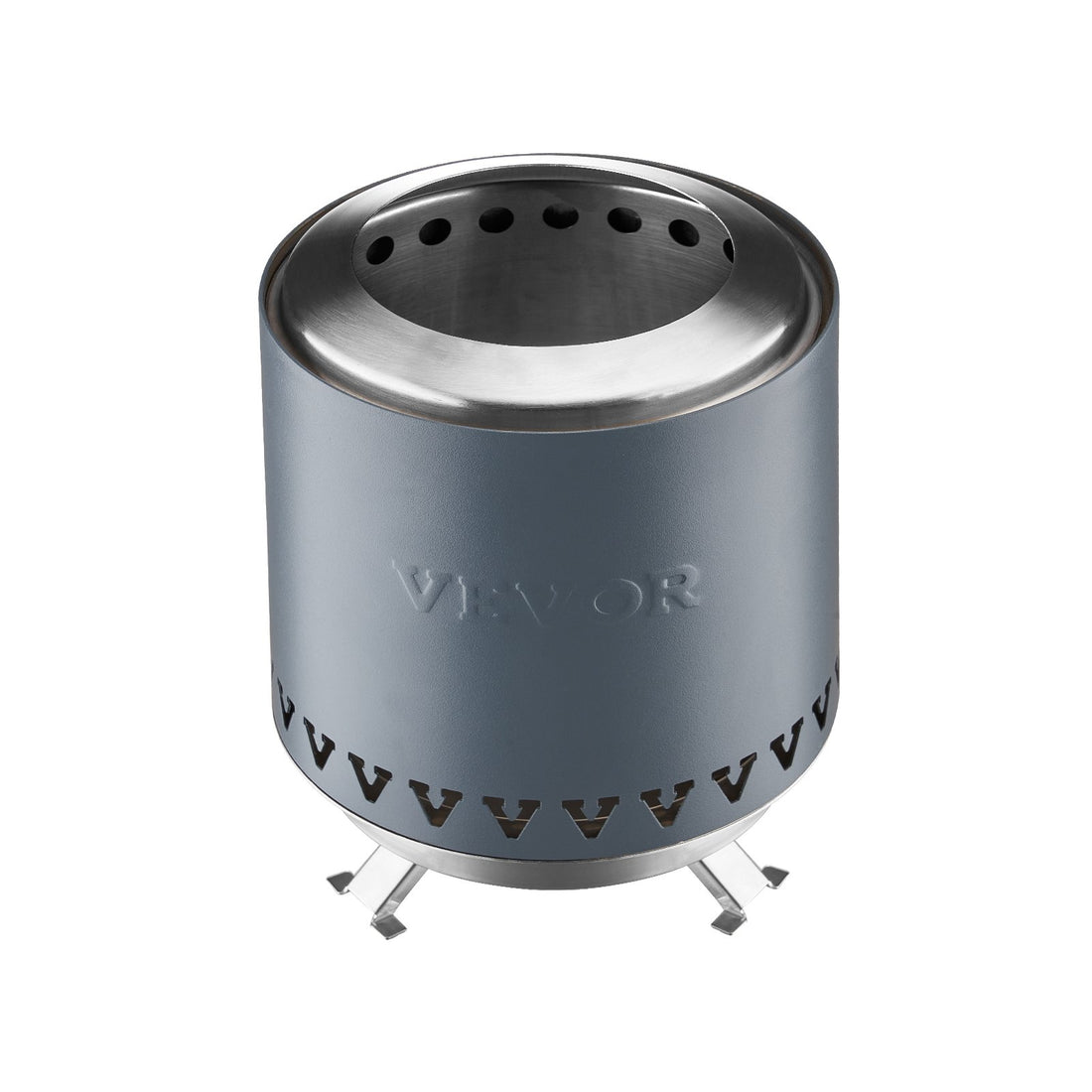 VEVOR Tabletop Fire Pit 6 inch Stainless Steel Fireplace Indoor Outdoor Blue