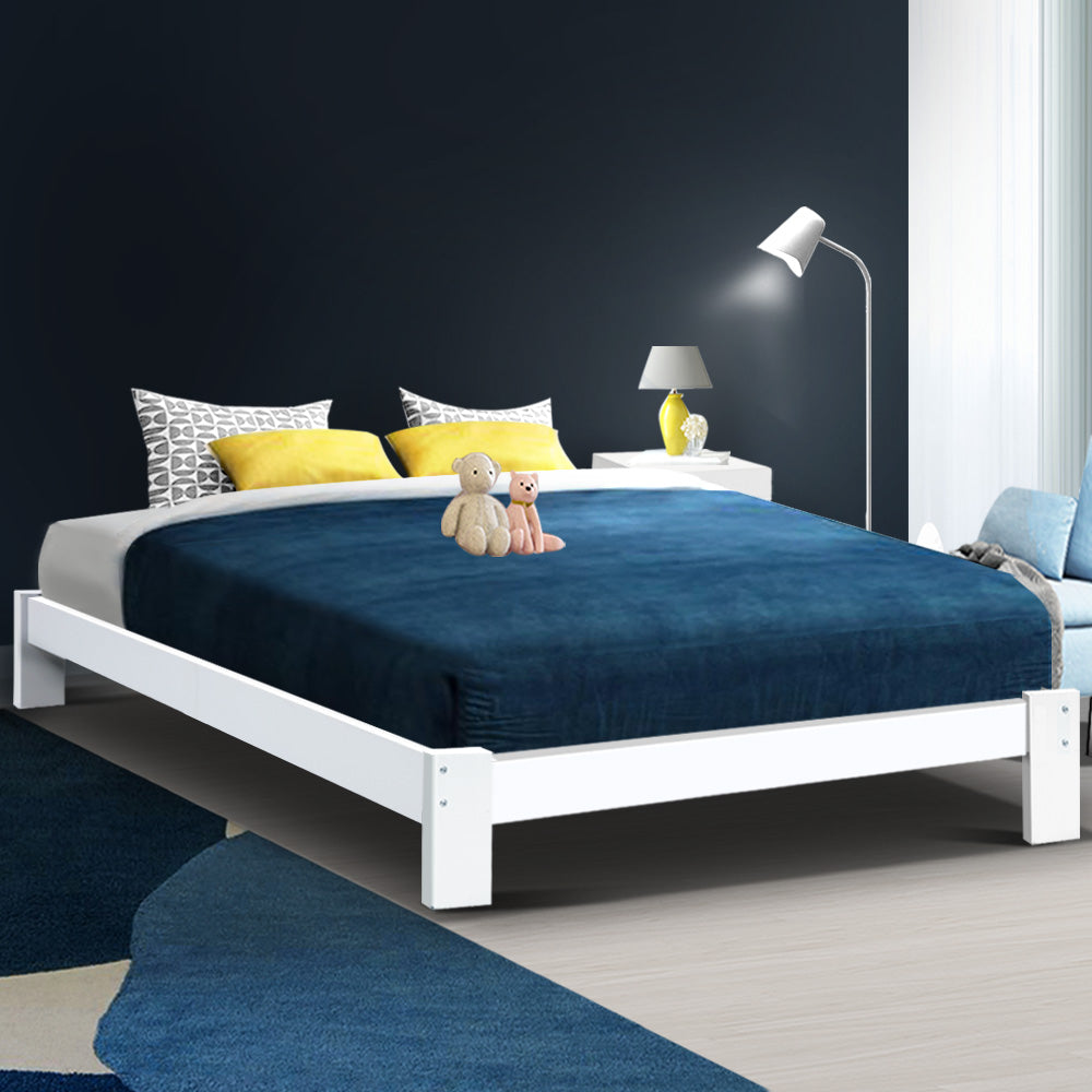 Artiss Queen Wooden Bed Base Frame Timber Foundation